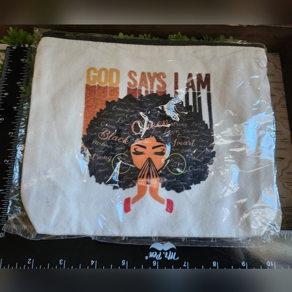 NWT God Says I am a Queen Canvas tote - Picture 2 of 4